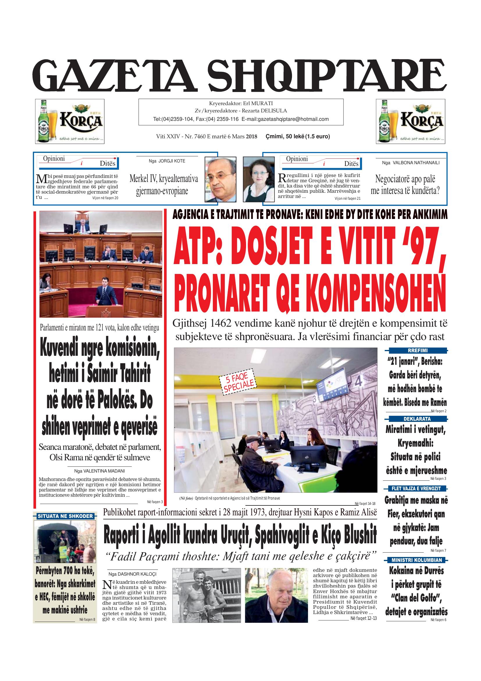 Gazeta Shqiptare 2018-03-06